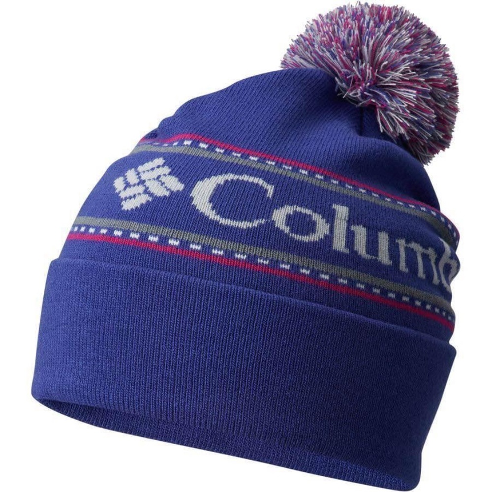 BRAND NEW women columbia Columbia logo beanie / Pom Pom toque